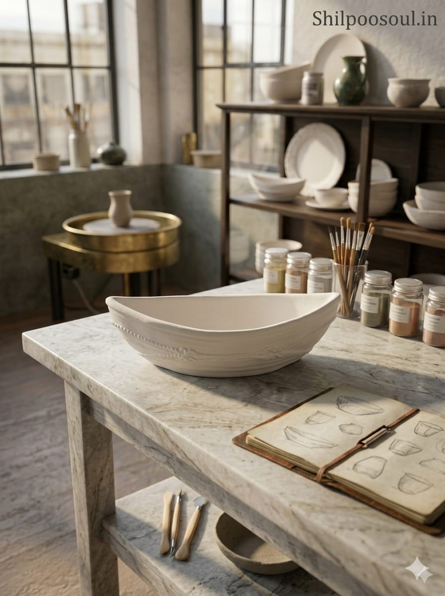 Oval Boat Tray/Bowl  – Handcrafted scented candle by Shilpo O Soul